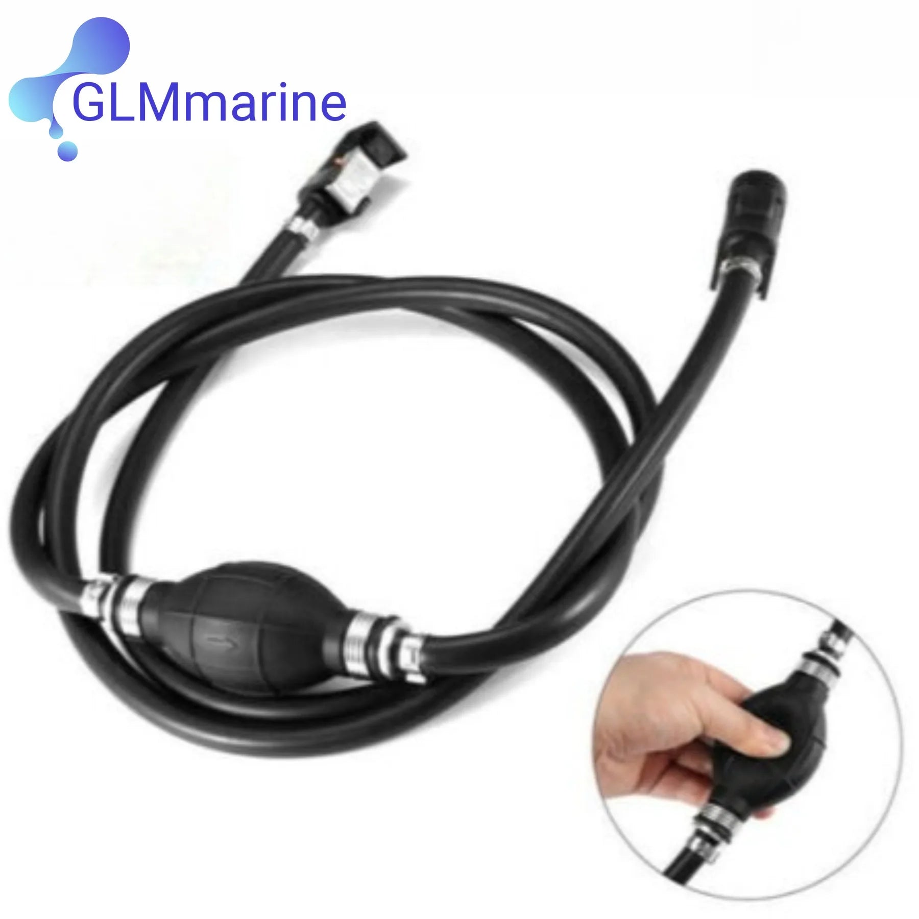 For Yamaha Outboard Boat Motor 5/16 " Fuel Line Hose with Primer Bulb and Connectors 6Y1-24306-55 61J-24306-04 6Y2-24306-56