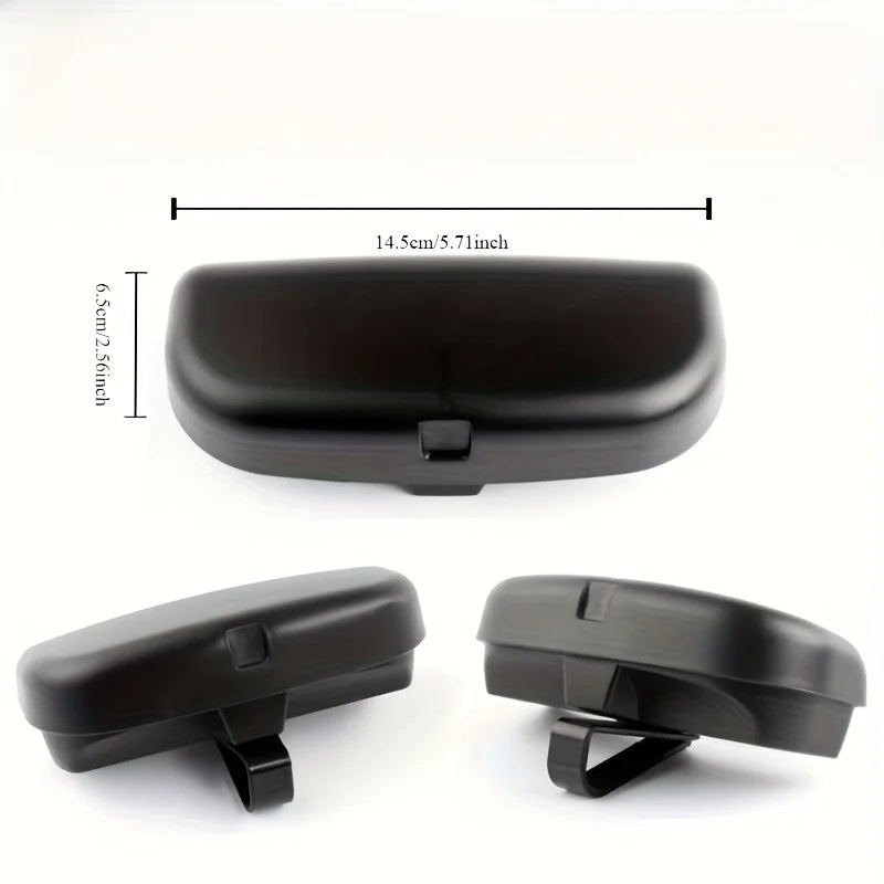 Lcars Car Sun Visor Storage Box, Car-Mounted Glasses Case, No Drilling Required for Installation, Sun Visor Sunglasses Storage Clip, Car Interior Sunglasses Storage Box, Universal Model Suitable for Most Cars, Car Sun Visor A
