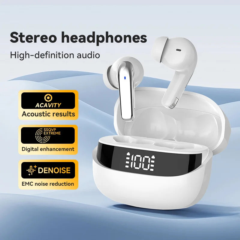 NEW Bluetooth 5.3 Earphones Anti-sweat Lightweight Headphones Compatible With Smart Phone Laptop Computer Earbuds
