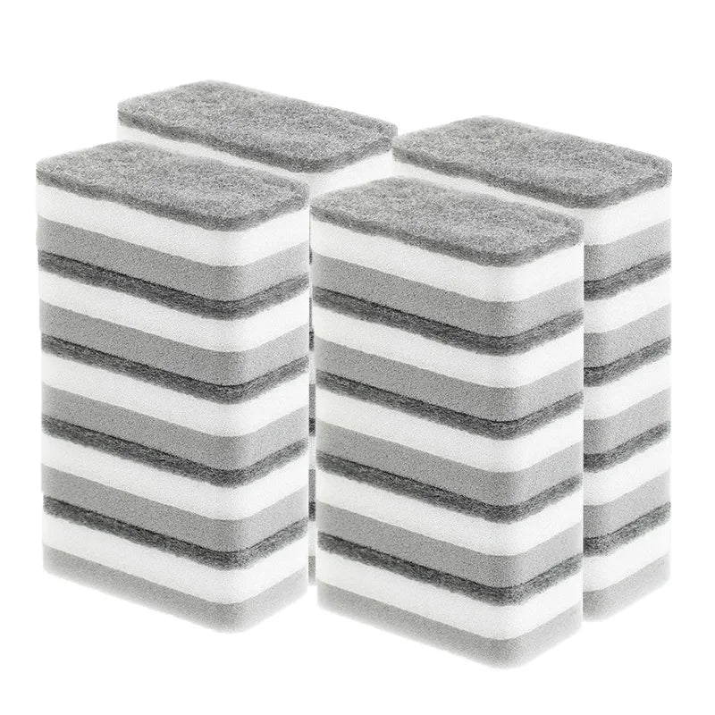 10/20/50Pcs 3-Layer Car Wash Sponges with Dual-Sided Design Soft Microfiber Auto Detail Cleaning Sponge Pad Absorbent Scrub Tool