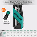 GREENERY Rainbow Hex Key Allen Wrench Set High-strength Extended Universal Wrench L Wrench Metric Hex Key for Allen Screws