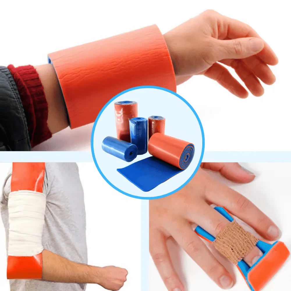 1Pc Medical Polymer Splint Bandage Roll Fracture Fixation First Aid Orthopedic Leg Wrist Waterproof Emergency Fast Setting Care