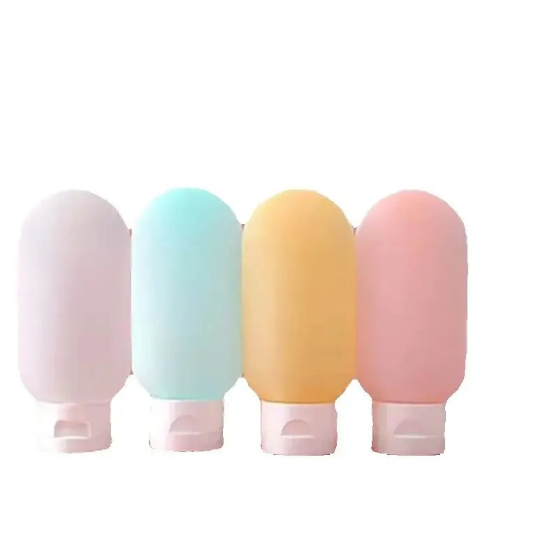 4PCS/Set 60ml Portable Soft Lotion Container Refillable Squeeze Tube Empty Travel Shampoo Bottle for On-the-Go