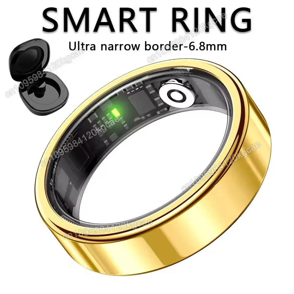 2026 New Smart Ring Heart Rate Blood Pressure Sleep Monitoring Motion Tracking IP68 Waterproof Men Women Smart Ring Holiday Gift