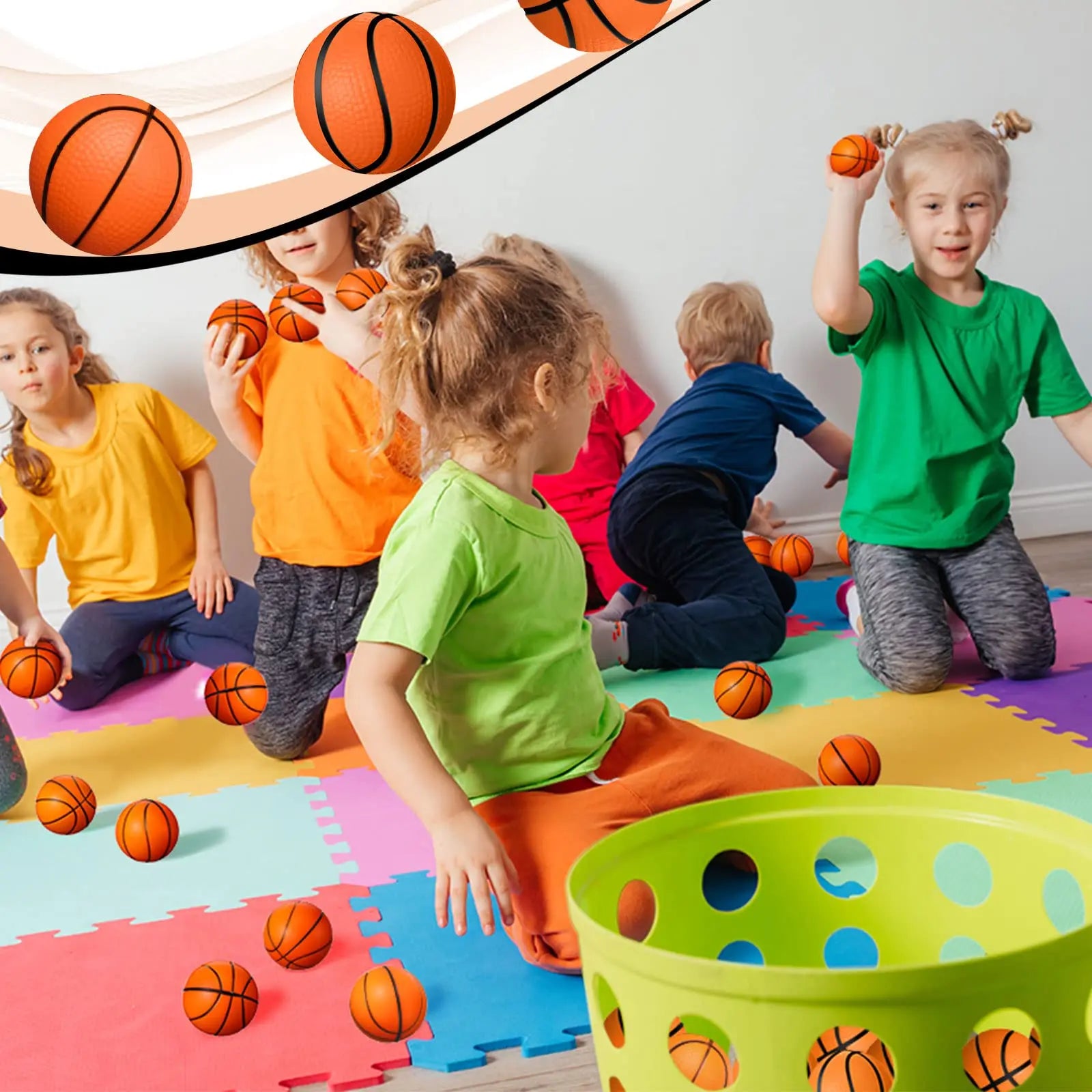 40-10 Packs Mini Basketball Stress Balls Mini Foam Small Basketball Party Favors Squeeze Sports Balls for Sports Theme Party