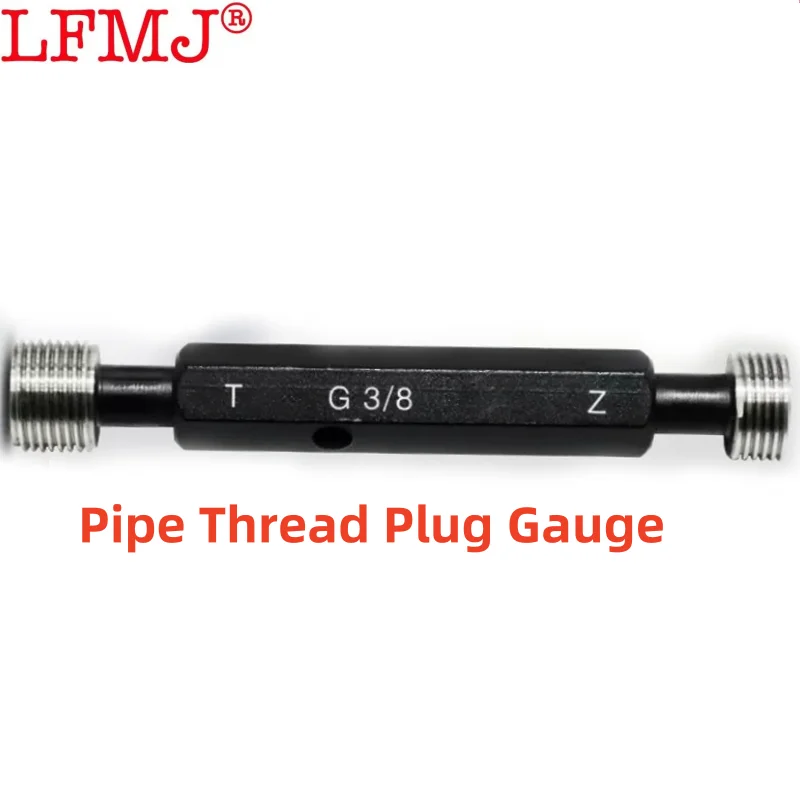 Straight Pipe 1PCS Thread Plug Gauge / 1SET(1*GO+1*NOGO) Thread Ring Gauge Measure Tool G1/8 G1/4 G3/8 5/8 7/8 1/2 3/4 1/16 G1''