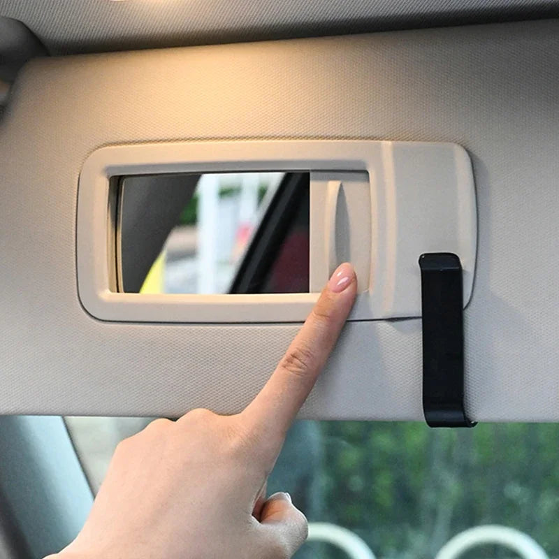 Car Visor Rhinestone Sunglasses Holder Portable Universal Myopia Glasses Holder Multi-function Ticket Holder Car Accessories