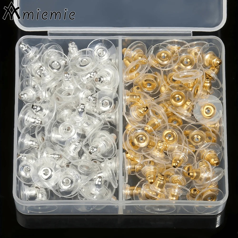 160Pcs 11X6Mm Silicone Earring Backs With Pad  Replacement Earring Stoppers For Jewelry Making Diy Earring Findings Supplies