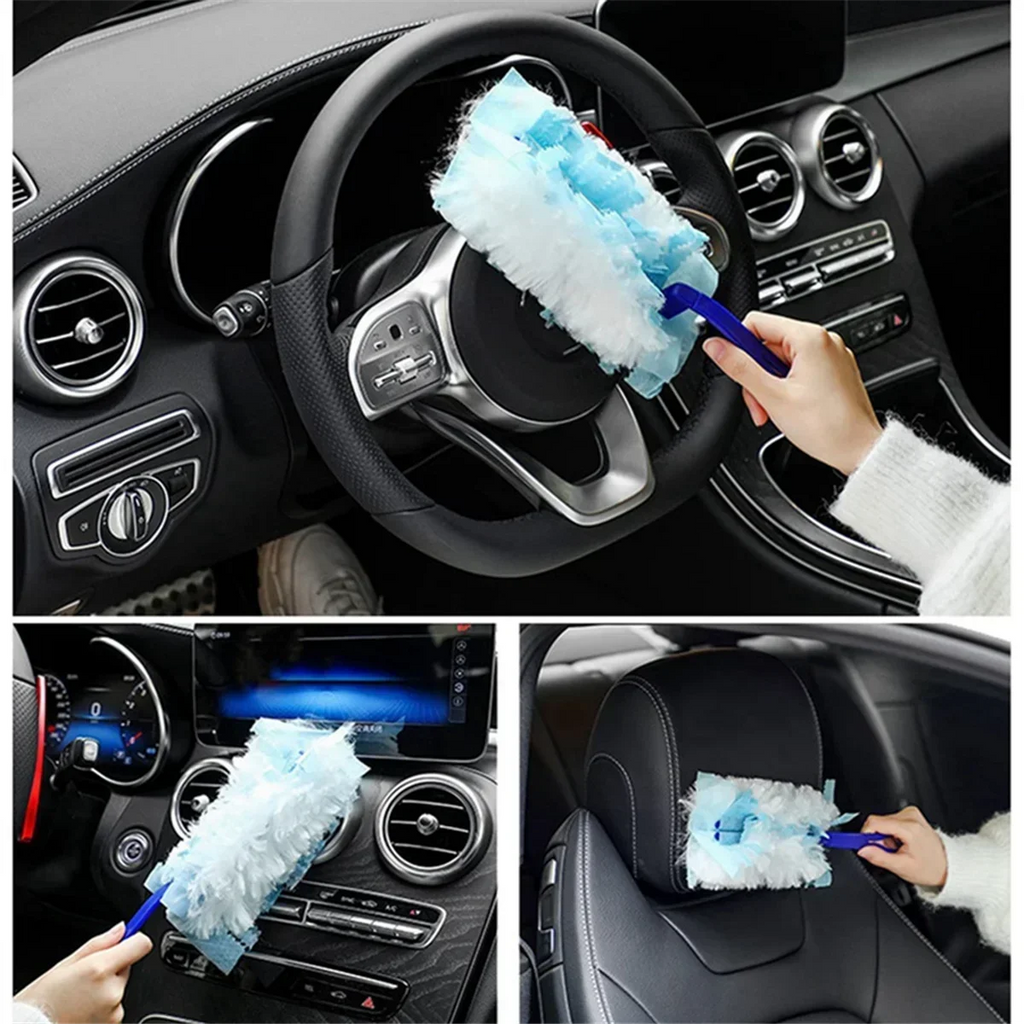 Duster with handle Refills Disposable Duster Refills Compatible for Swiffer Duster Easy To Use Blue  30 Pcs 10pcs