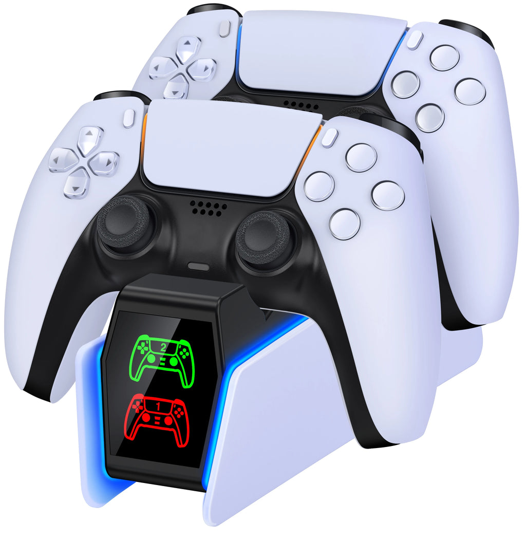 RGB Controller Charging Station For PS5 Dual Fast Charger RGB Indicator Charging Stand Docking Station For PS5 Gamepad