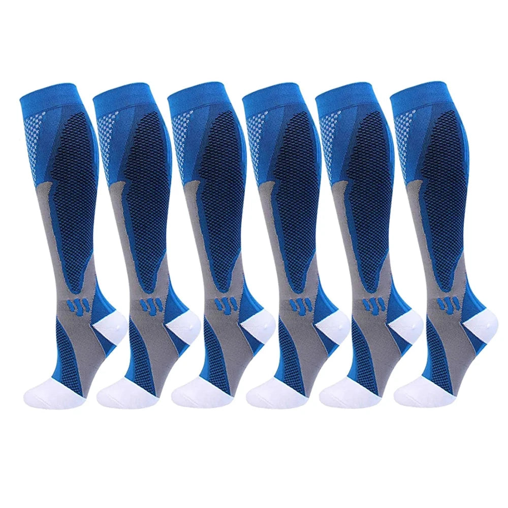 Compression Socks Travelers Socks Football Soccer Thigh Long Tube Unisex Outdoor Sports Nurses Stockings For Men Women