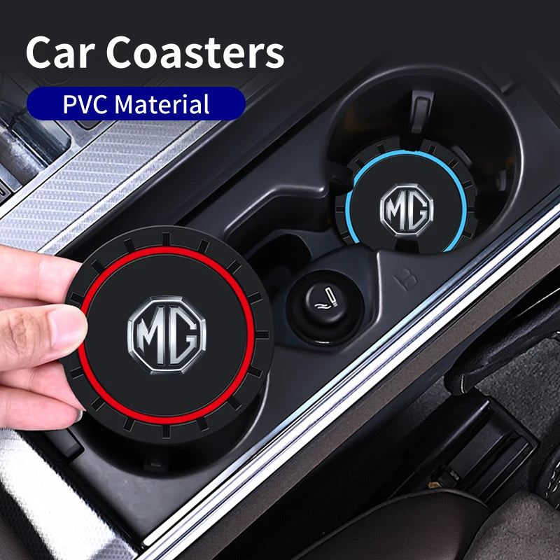 Silicone Car Coaster Mute Pad Mug Drinks Non-Slip Mat Accessories For Morris Garages MG 3 5 6 7 HS ZS GS Hector TF GT ZR RX5 RX8
