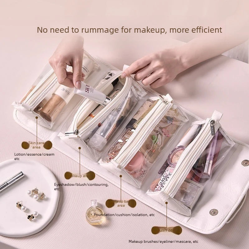 Wash Makeup Bag Large Capacity Portable Makeup Bags Travel Waterproof Four in One Detachable Packaging Storage Bag