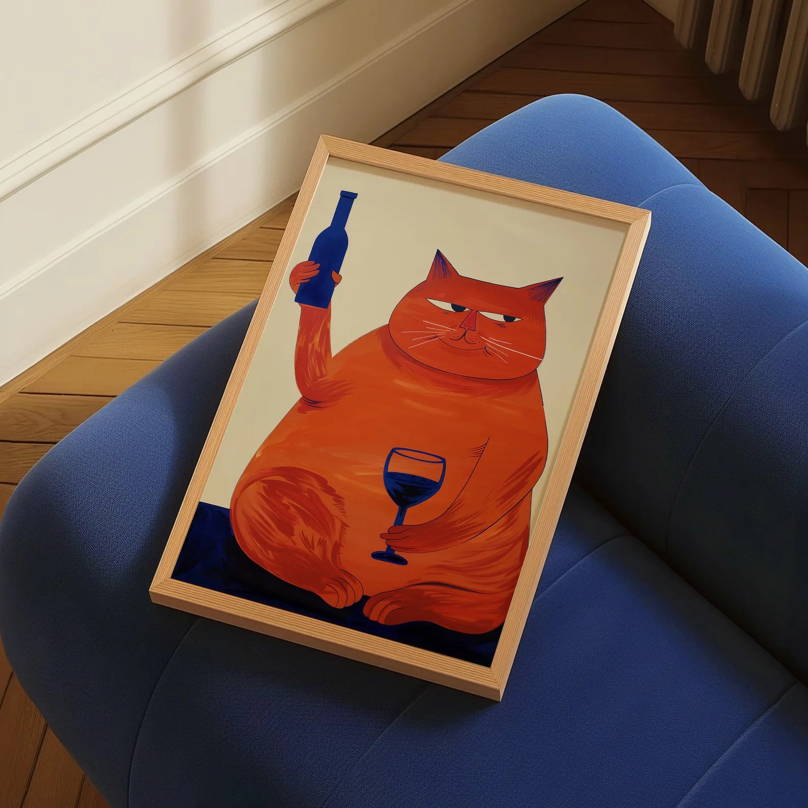 Bar Cart Decor, Cat Poster, Wine Print, Retro Kitchen Decor, Mid Century Modern Decor, Trendy Wall Art, Cheers Print, Dining Roo