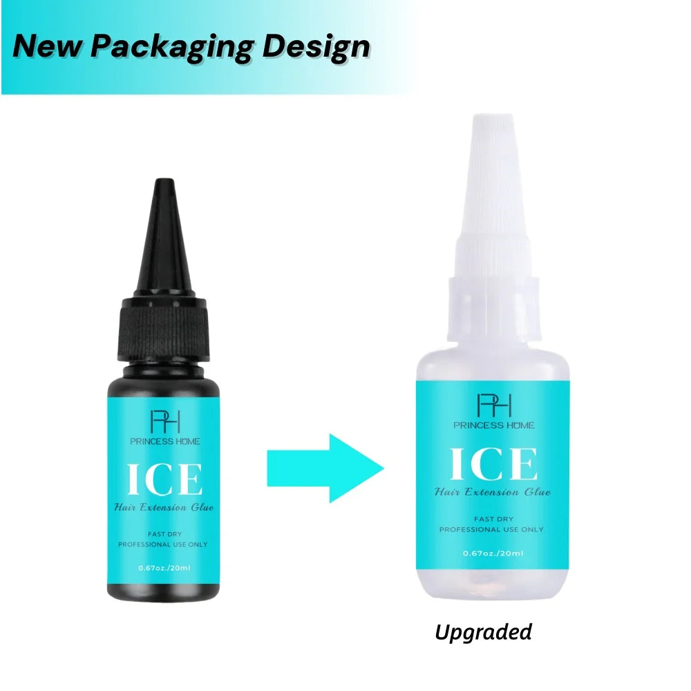 Ice Hair Extension Glue Gel Kit for Cold Bonding Hair Extension Custom Logo Four Bottle Bond Glue Adhesive and Remover Kit