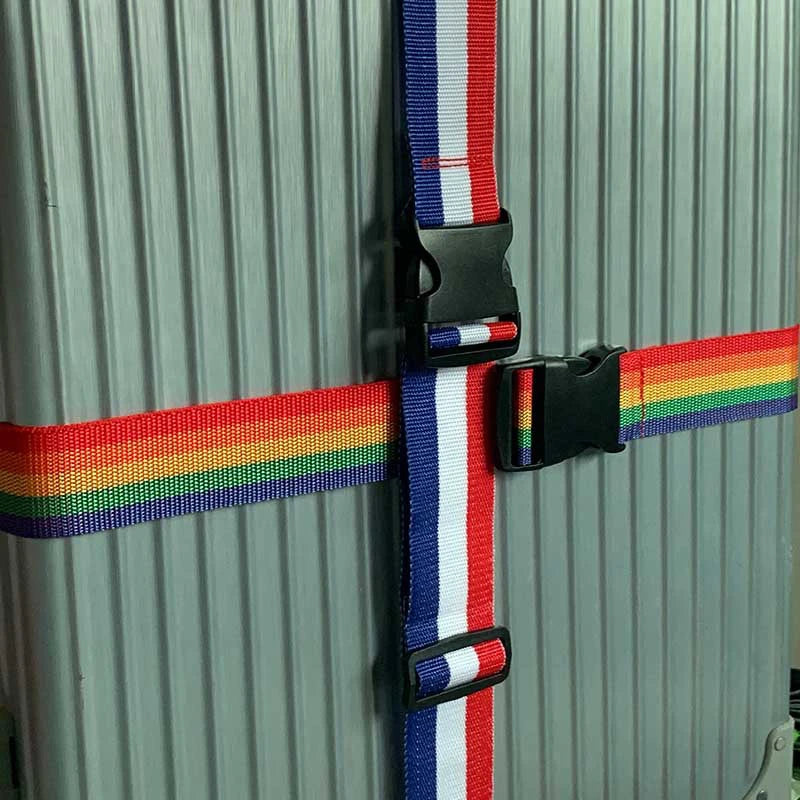 Straight Shaped Luggage Straps for Suitcase, Polyester Luggage Belt with Adjustable Release Buckle Travel Accessory ﻿