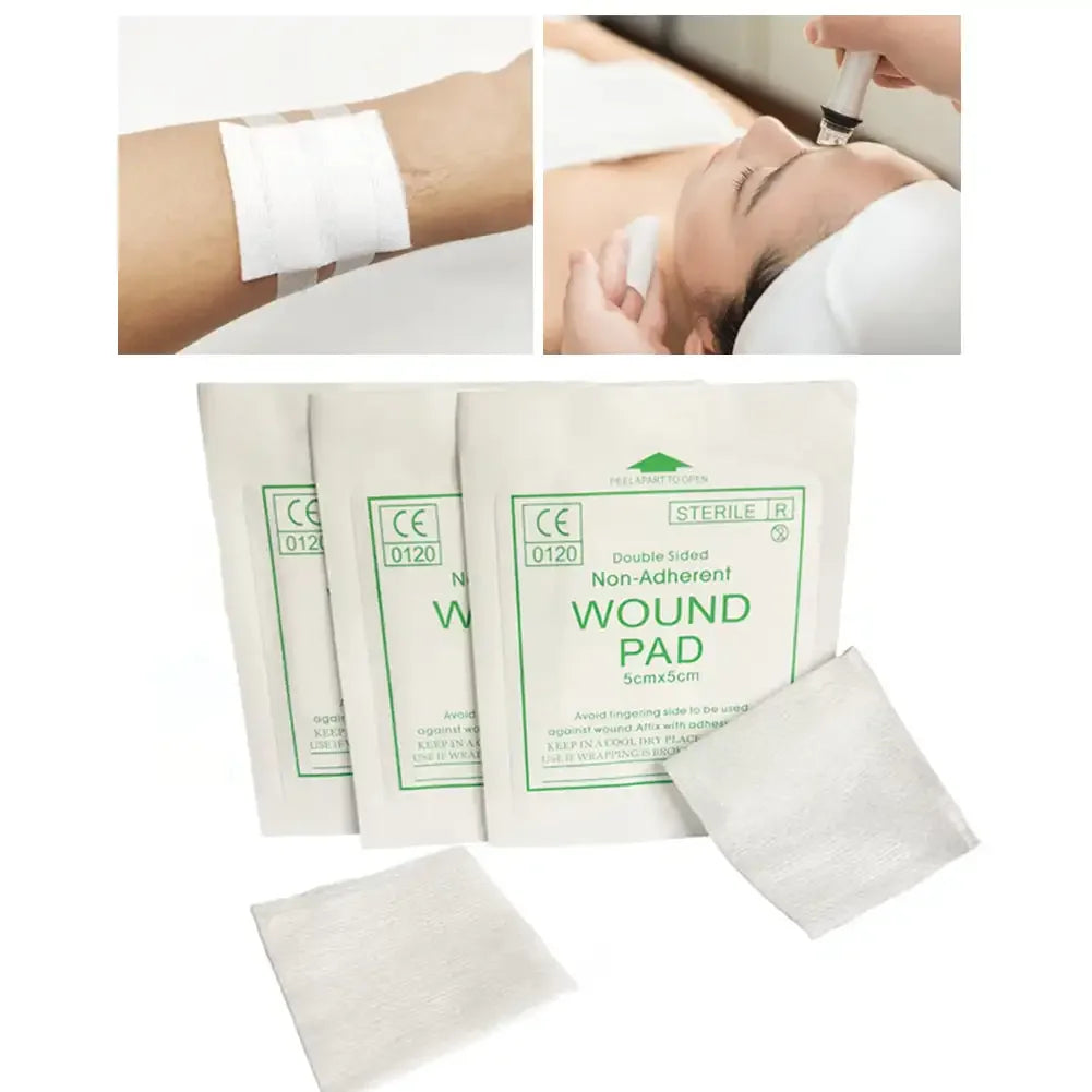 50/100Pcs Non-woven Gauze Pad Sterile Wound Care Supplies Gauze Pad Cotton First Aid Waterproof Wound Dressing First Aid Kits