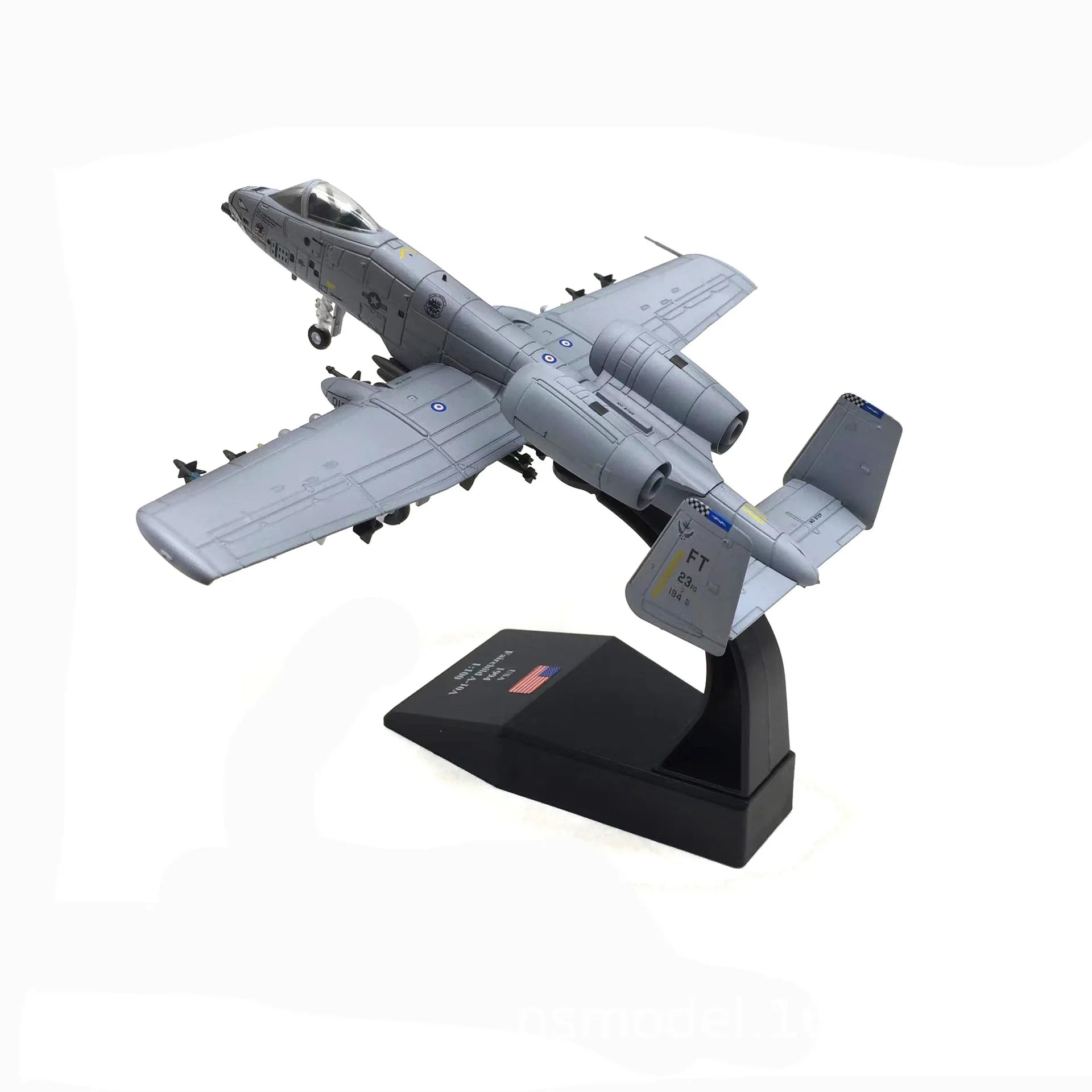 New 1/100 Scale US A-10 A10 Thunderbolt II Warthog Hog Attack Plane Fighter Diecast Metal Aircraft Model Children Boy Gift