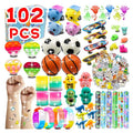 102pcs Kids Birthday Pinata Toys with Snap Bracelets Push Bubble Fidget Toy Carnival Prize Fun Gifts for Children
