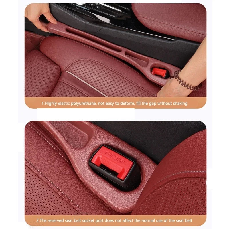 1 Pair of Car Seat Gap Plug Strips Seat Edge Protection Plug Strips and =Seat Anti-leak Plug Strips Have A Comfortable Hand Feel