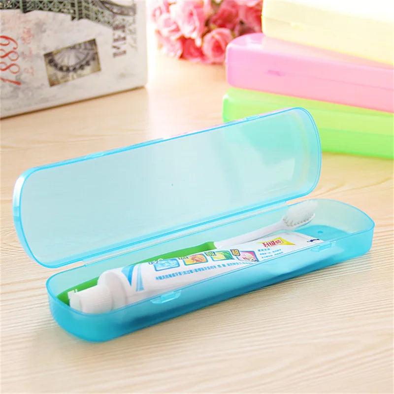 Modern Design Portable Candy Color Hygienic Travel Camping Toothpaste Toothbrush Holder Protect Case Storage Box w614