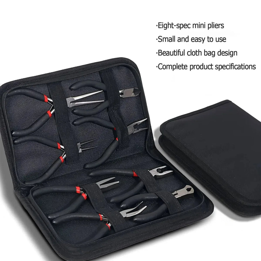 8Pcs Mini Jewelry Making Pliers, Earrings Making Tools, Wire Cutting Stripping Pliers, Supplies for DIY Crafts
