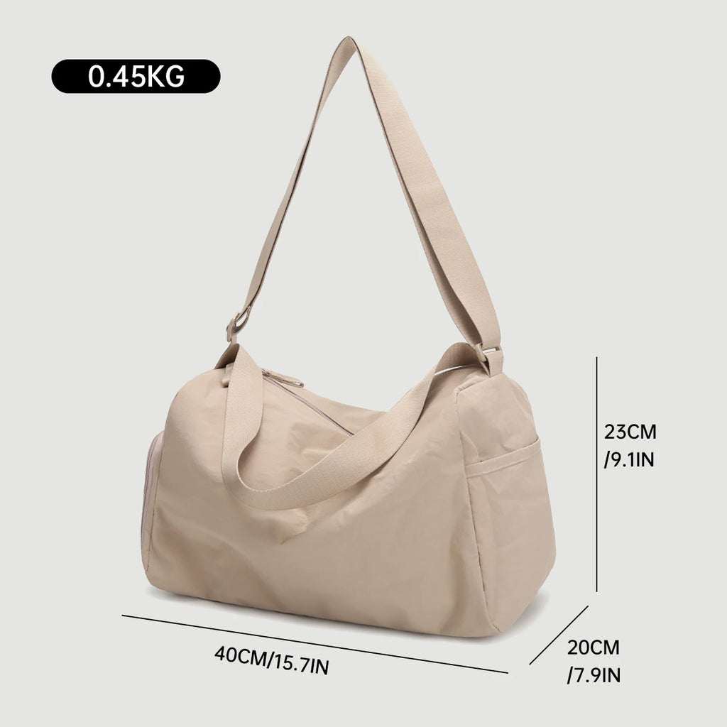 Short-Distance Fitness Bag for Men, Wet and Dry Separation Shoulder Bag, Cross-Body Multi-Functional Travel Bag, Women's Training Swimming Bag with Shoe Compartment
