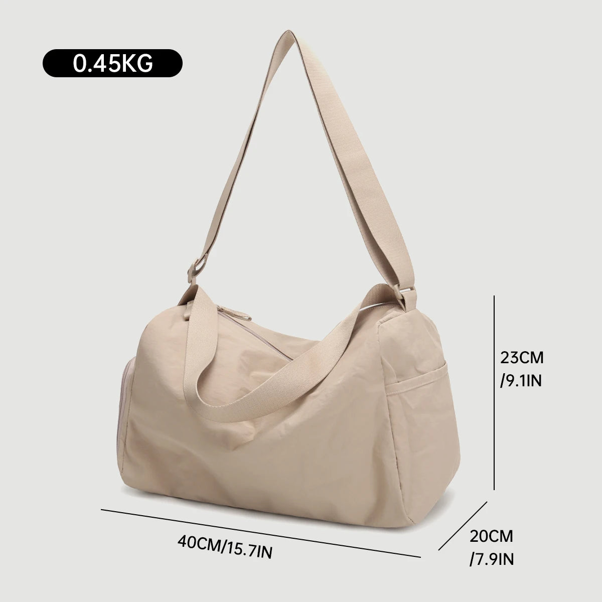 Short-Distance Fitness Bag for Men, Wet and Dry Separation Shoulder Bag, Cross-Body Multi-Functional Travel Bag, Women's Training Swimming Bag with Shoe Compartment