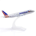 16cm Diecast Metal Airplane Model for American Airlines B777 Display Collectible Model Kit for Aviation Enthusiast Gift