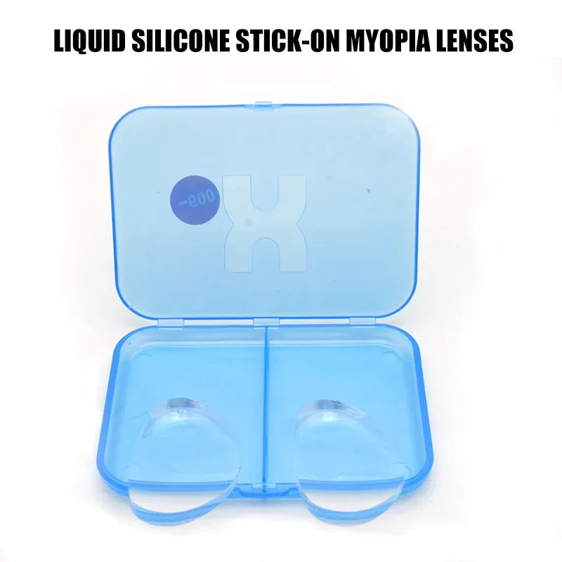 2026 Silicone Stick-on Myopic Lenses Portable Nearsighted Patch Adhesive Sunglasses Swimming Glasses Sports Protective Glasses