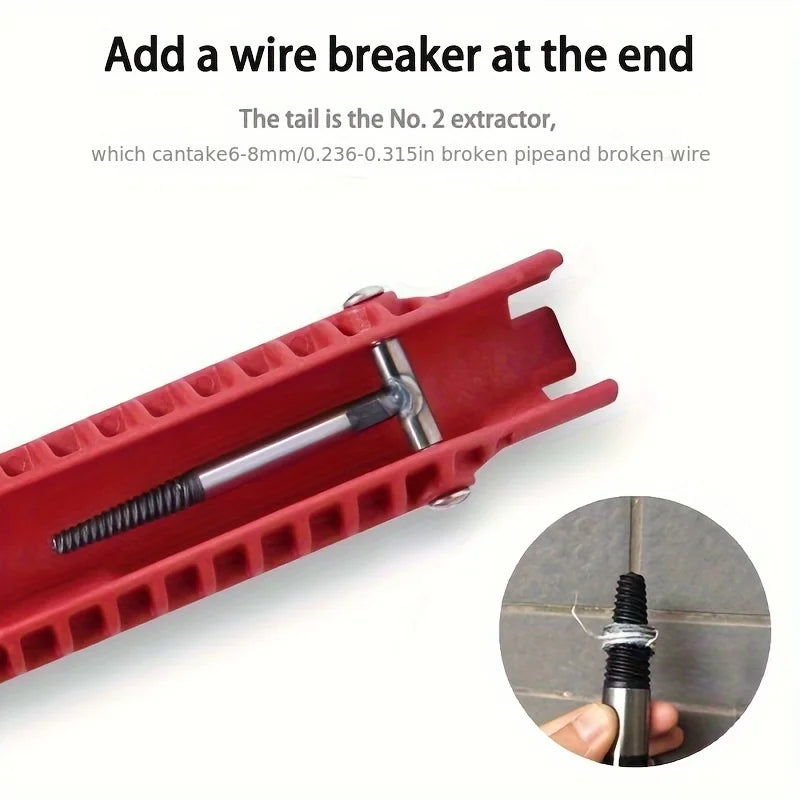 14-in-1 Multi-Function Sink & Faucet Repair Wrench - Durable ABS, Anti-Slip Long Handle for Kitchen & Bathroom Plumbing