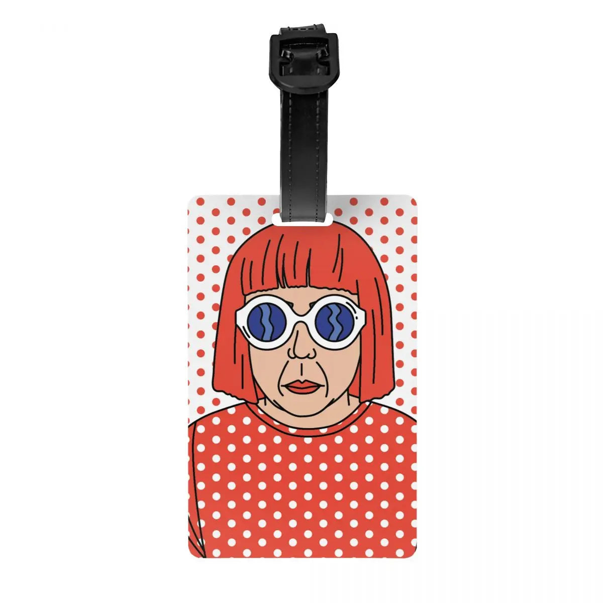 Custom Yayoi Kusama Abstract Painting Luggage Tag Privacy Protection Baggage Tags Travel Bag Labels Suitcase