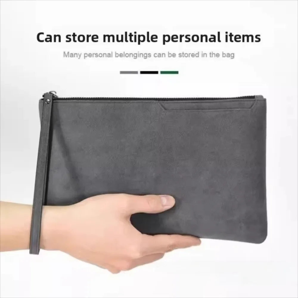 Gifts Portable Men's Business Clutch Bag Large Capaci Coin Purse Handheld Busin Soft Surface Ort Leather Wallet