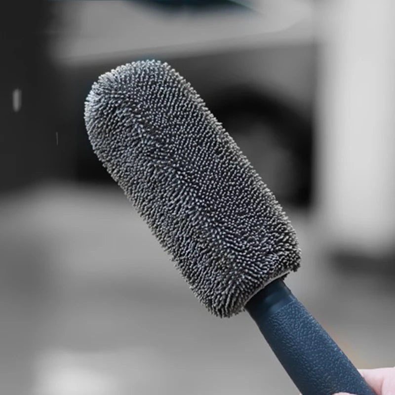 SEAMETAL Car Wheel Detail Cleaning Brush Tool Tire Washing Clean Soft Bristle Cleaner Black Easy To Cleaning Rims Spokes Wheel