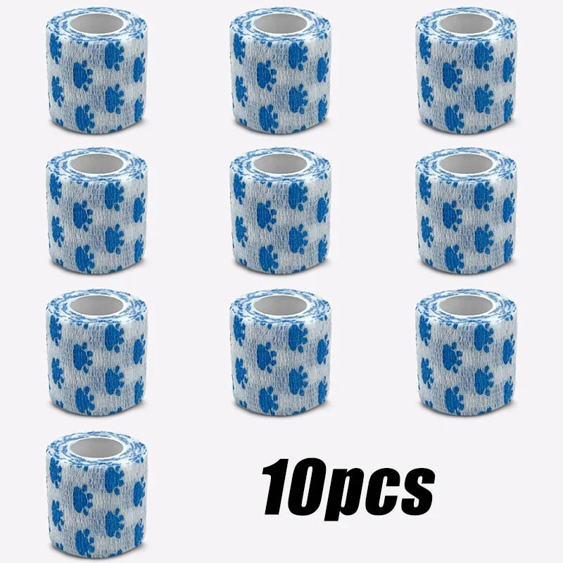 Printed Self Elastic Adhesive Athletic Tape Wraps 2.5cm Sports Colorful Bandage for Tattooing Finger Joint Knee Pet