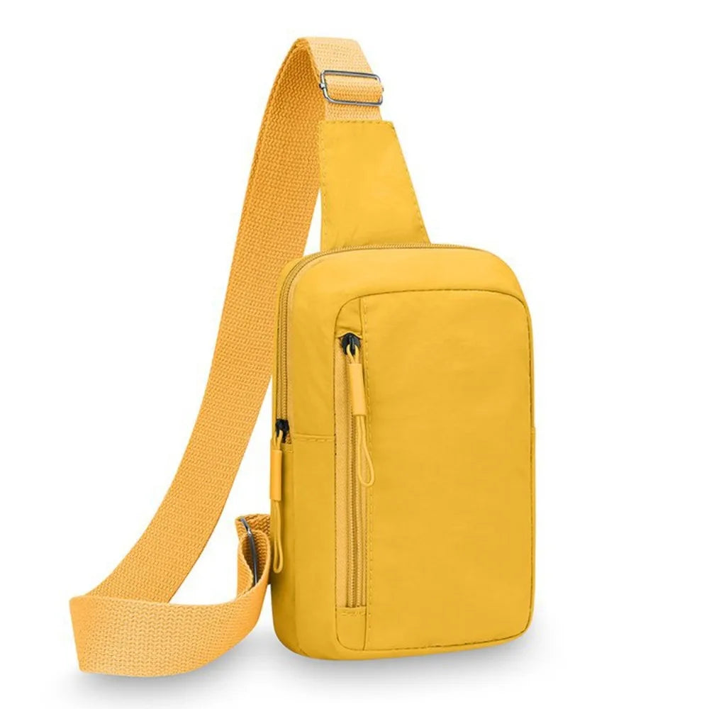 Oxford Cloth Women's Chest Bags Black Yellow White Blue Multifunctional Waist Bag Multi-compartment Purse Sports Chest Bag