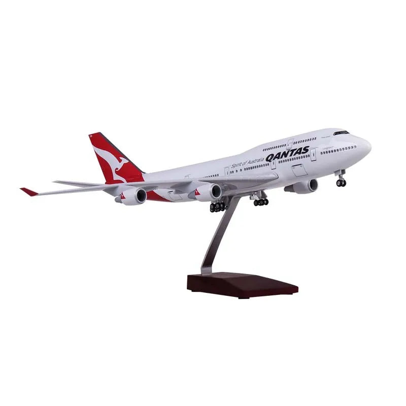 1:85 Scale 47CM Die-Cast Resin B787/B747/A380/B737 Airbus Australian Airlines Qantas Series Aircraft Model Toy With Lights and W