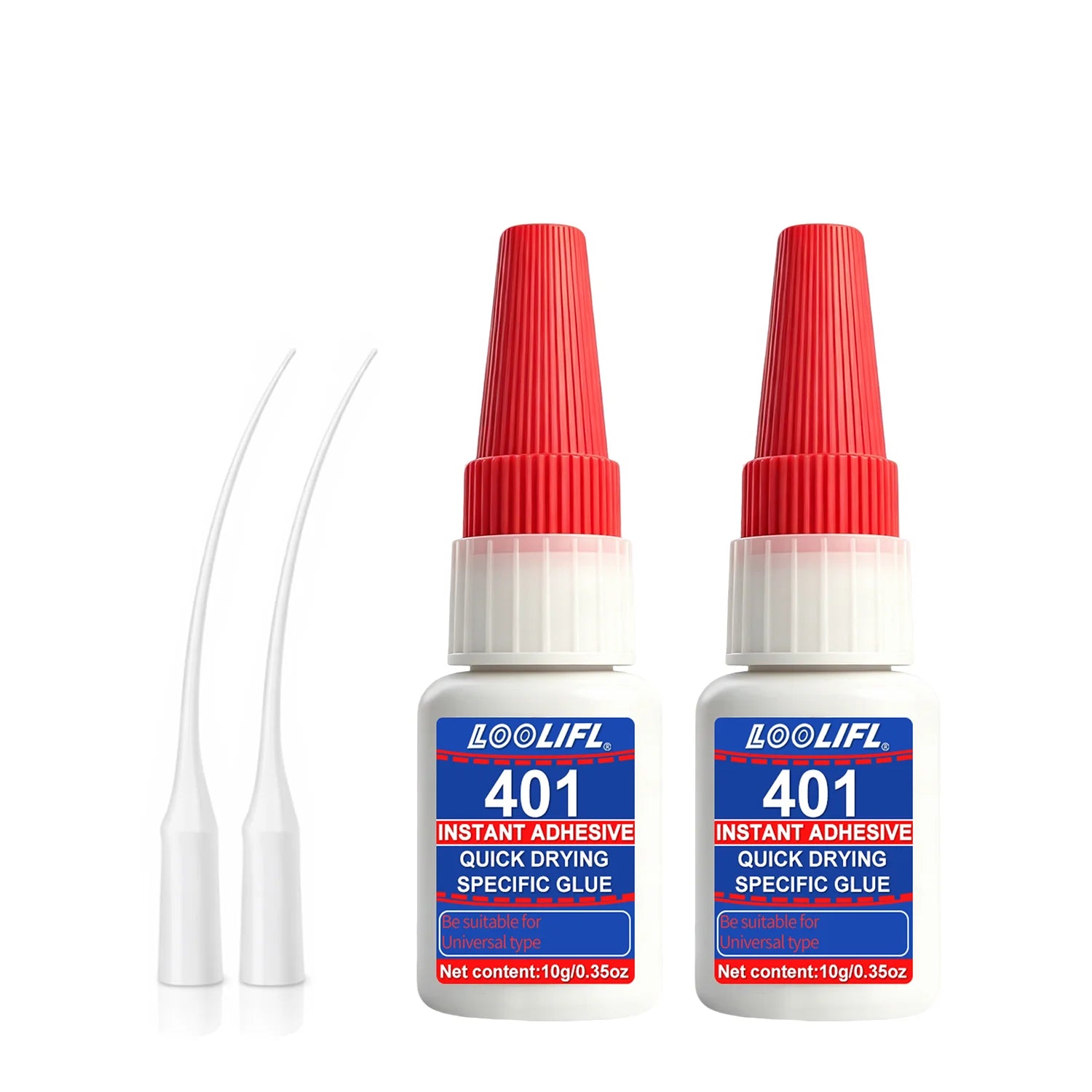 Loolifl 401 Instant Adhesive 10g 1-7Pcs Super Glue Fast Dry Cyanoacrylate Glue Universal Strong Bond for Metal Plastic Ceramic