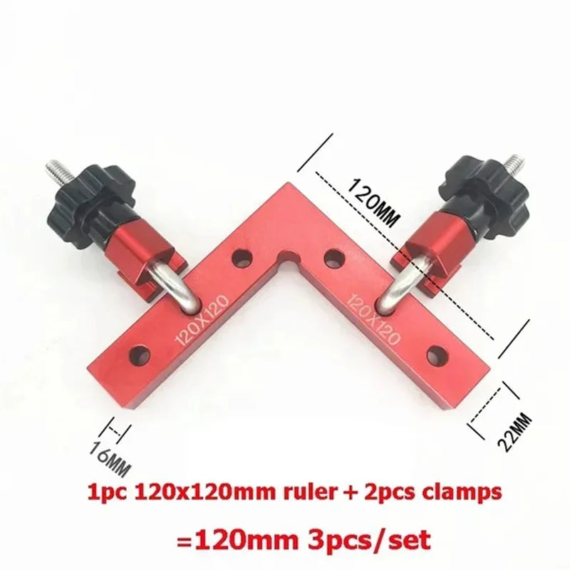 3pcs 90 Degrees L-Shaped Auxiliary Fixture Splicing Board Positioning Panel Fixed Clip Carpenter's Square Ruler Woodworking Tool