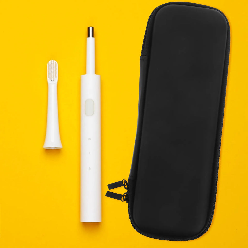 Electric Toothbrush Case Travel Toothbrush Container Eva Hard Shell Mesh Pocket Design for Toothpaste Floss Storage Home Travel