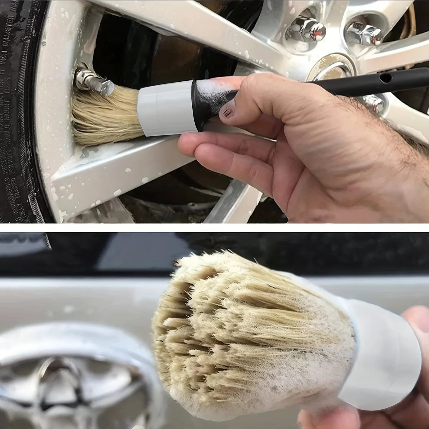 Ultra-Soft Car Detail Brushes - Perfect for Cleaning Badge Wheels, Interior Decorations, And Air Vents.