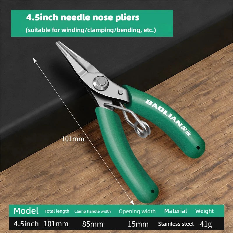 4.5 Inch Mini Handmade Pliers, Household Industrial Grade Multifunctional DIY Mini Wire Pliers, Electrician Mini Tiger Pliers