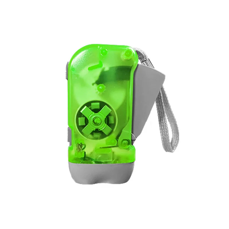 Portable Hand Pressing LED Night Flashlight Self-Powered Dynamo Crank Power Wind Up Manual Power Generation For Camping Riding