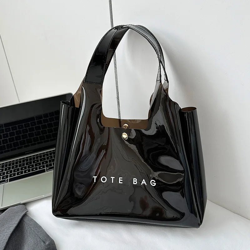 PVC Plastic Transparent Bag Small Tote Bag for Women Jelly Bags Purse and Handbags Mother Kids Bag for Girl Сумка Женская	bolso