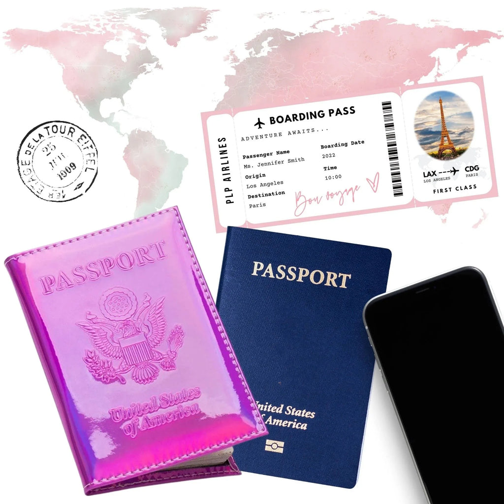 Passport Holder for Travel Essentials Wallet Cover Case for Travel Must Haves Accessories,Passport Book Holders for Women and Me