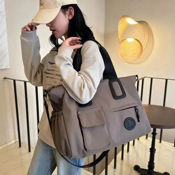Short Trip Bag Women's Large Capacity Handheld Lightweight Luggage Bag Outdoor Soft Storage Bag Gym Bag
