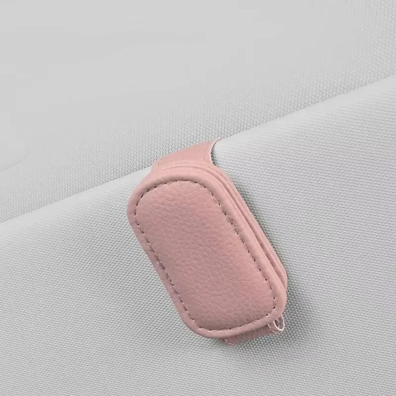 Multifunction Car Sun Visor Glasses Clip Leather Eyeglasses Clip Magnetic Sunglasses Holder Hanger Universal Interior Accessorie