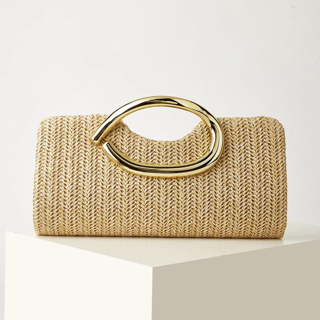 New Fashion Woven Handbag for Women, Versatile for Holidays, Beach, Business, and Commuting, Casual and Simple Beach Essential for Vacations