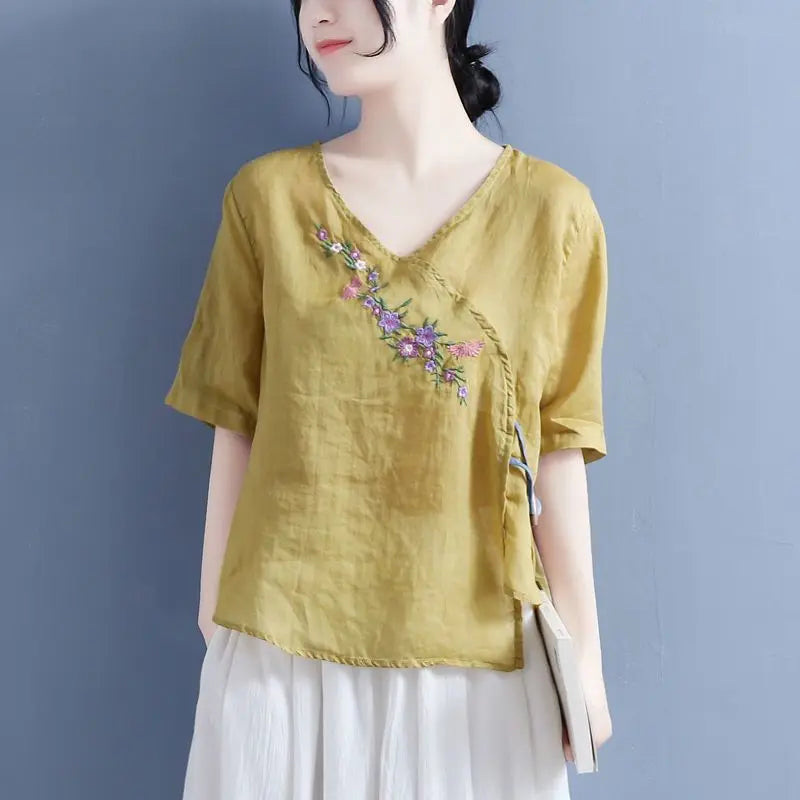 Plus Size Women's Summer Casual Fashion T-Shirt Loose Thin Office Lady New Arrival Trendy Comfortable Breathable