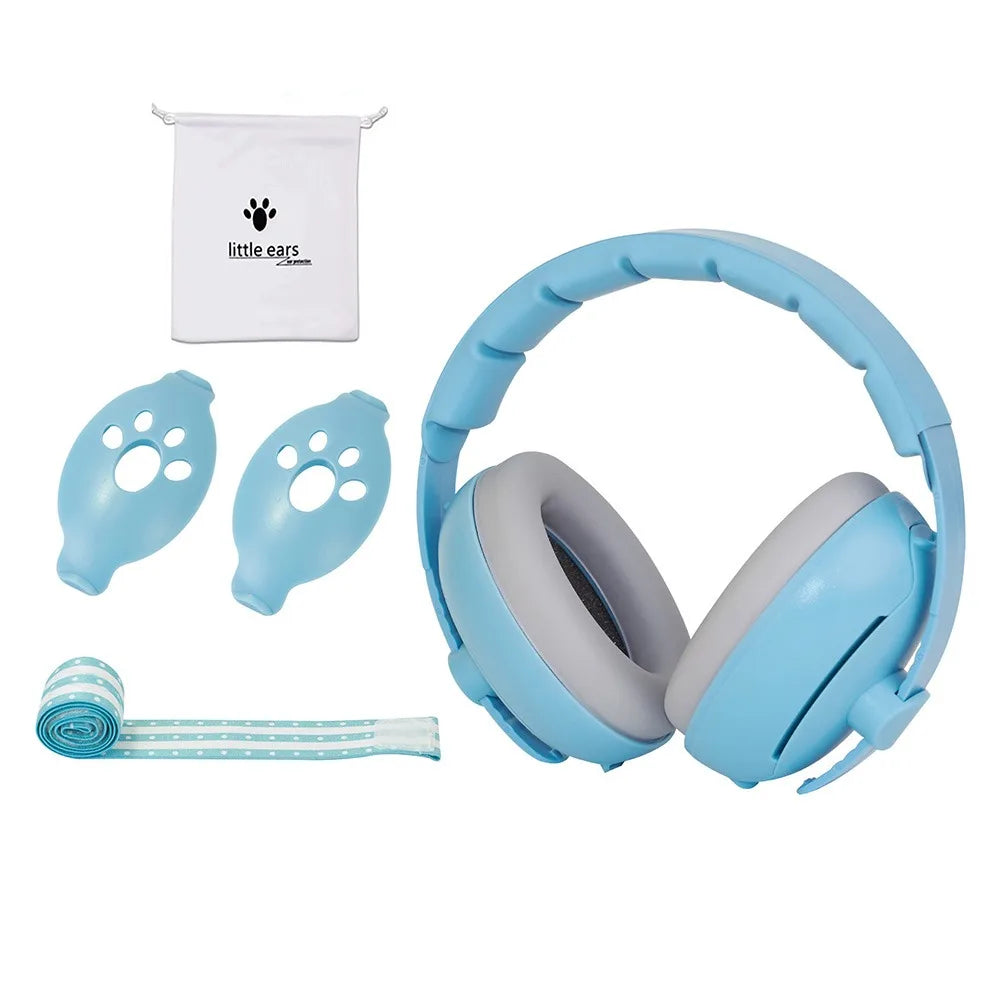 Convertible Design 2-in-1 Baby Ear Muffs Comfortable Noise-proof Toddler Noise Reduction Earmuffs Sleep Improvement